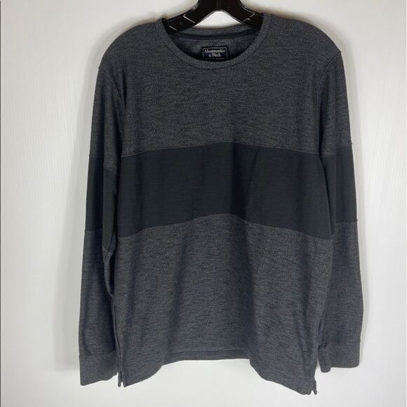 A&F Abercrombie & Fitch Sweater Men's Large Black Pullover - Picture 1 of 4